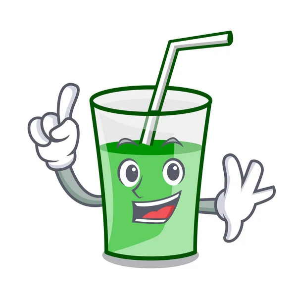 Mascotte de Finger green smoothie — Image vectorielle