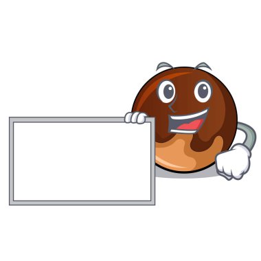 Yönetim Kurulu çikolatalı çörek karakter karikatür ile