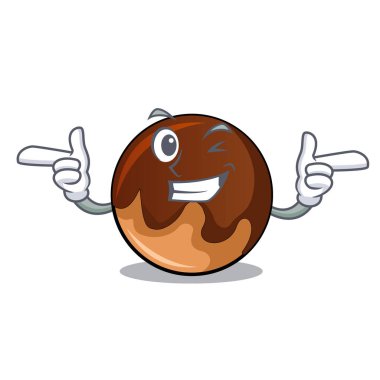 Wink çikolatalı çörek karakter karikatür