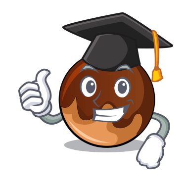 Mezuniyet çikolatalı çörek karakter karikatür