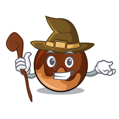 Cadı çikolatalı çörek maskot çizgi film