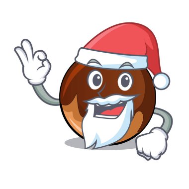 Santa çikolatalı çörek maskot çizgi film