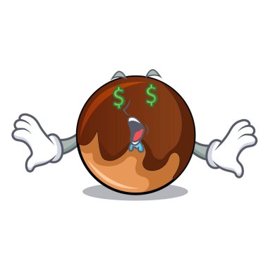 Para göz çikolatalı çörek maskot çizgi film