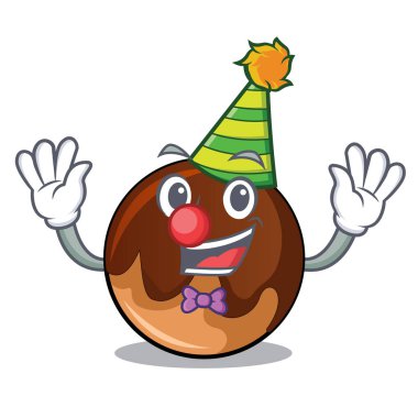 Palyaço çikolatalı çörek maskot çizgi film