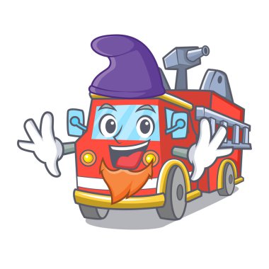 Elf yangın kamyon karakter karikatür