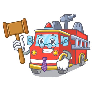 Yargıç yangın kamyon maskot çizgi film