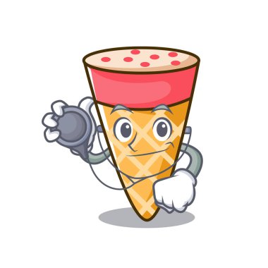 Doktor dondurma sesi karakter karikatür