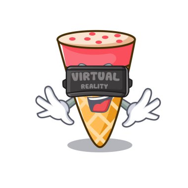 Sanal gerçeklik dondurma sesi maskot çizgi film
