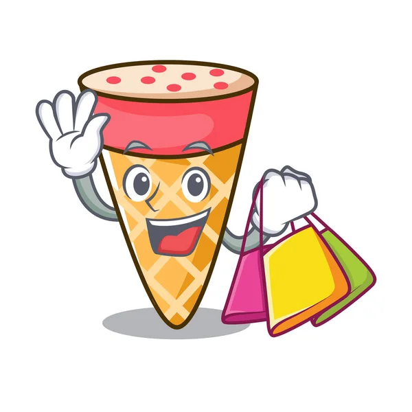 Shopping gelato tono personaggio cartone animato — Vettoriale Stock