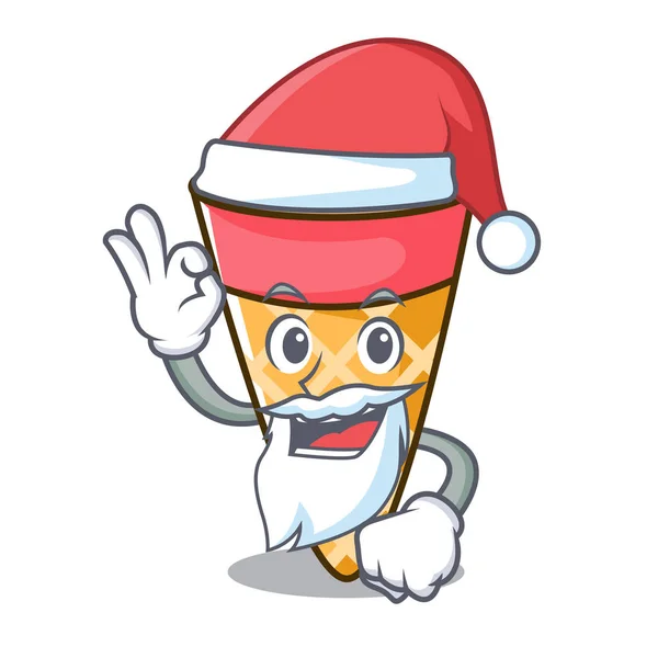 Santa helado tono mascota de dibujos animados — Vector de stock