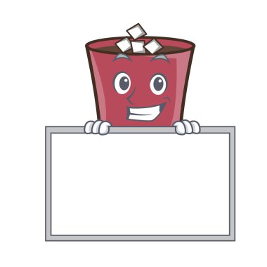 Yönetim Kurulu sıcak çikolata karakter karikatür ile sırıtarak