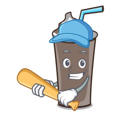 İskambil beysbol buz çikolata karakter karikatür vektör çizim