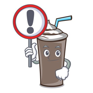 İşaret buz çikolata karakter karikatür vektör çizim ile