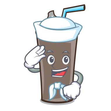 Denizci buz çikolata karakter karikatür vektör çizim