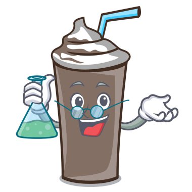 Profesör buz çikolata karakter karikatür vektör çizim