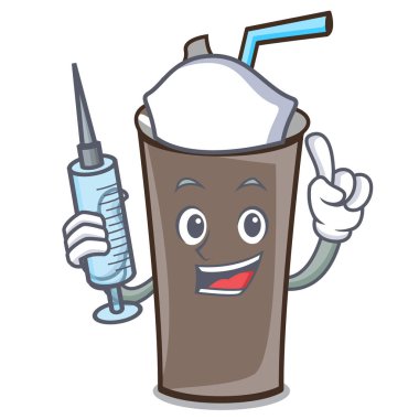 Hemşire buz çikolata karakter karikatür vektör çizim