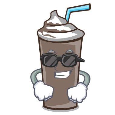 Süper serin buz çikolata karakter karikatür vektör çizim