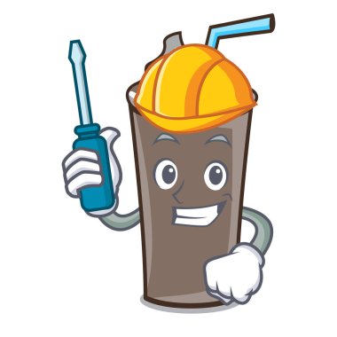 Otomotiv buz çikolata maskot karikatür vektör çizim