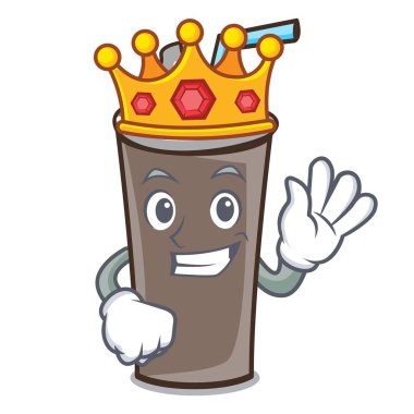 Kral buz çikolata maskot karikatür vektör çizim