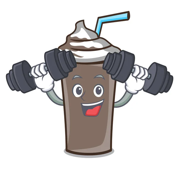 Fitness Eis Schokolade Charakter Cartoon Vektor Illustration — Stockvektor