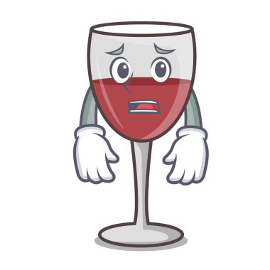 Yazık ki şarap maskot karikatür tarzı