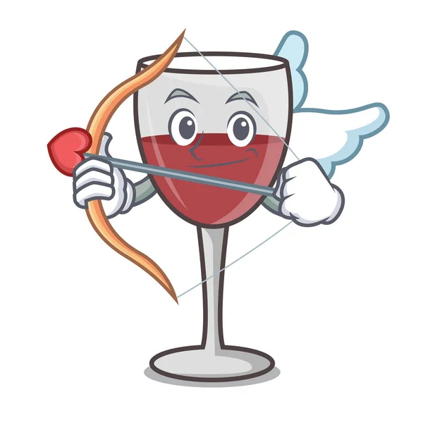 Cupid víno charakter kreslený styl — Stockový vektor