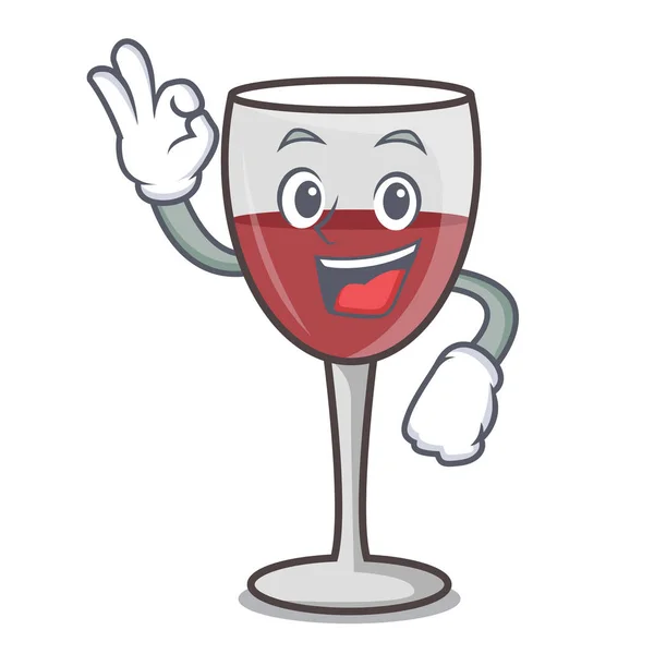 İyi şarap karakter karikatür tarzı — Stok Vektör