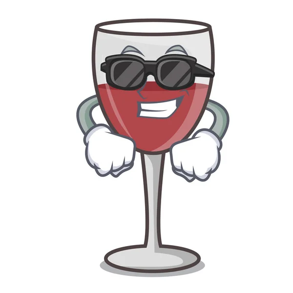 Süper cool şarap karakter karikatür tarzı — Stok Vektör
