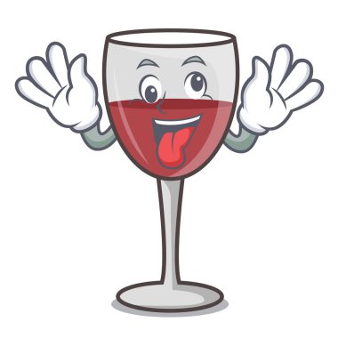 Deli şarap maskot karikatür tarzı