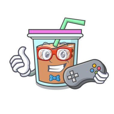 Oyun bubble çay maskot çizgi film