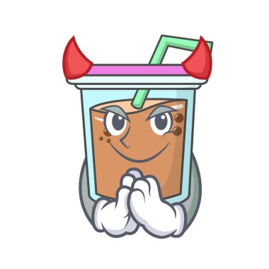 Şeytan kabarcık çay maskot çizgi film