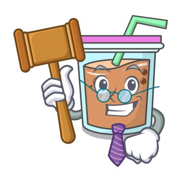 Yargıç kabarcık çay maskot çizgi film