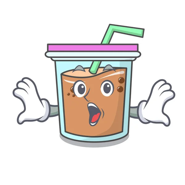 Surpreendido bolha chá mascote cartoon —  Vetores de Stock