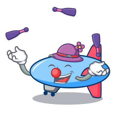Zeppelin maskot karikatür tarzı hokkabazlık