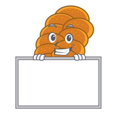 Yönetim Kurulu challah karakter karikatür tarzı ile sırıtarak