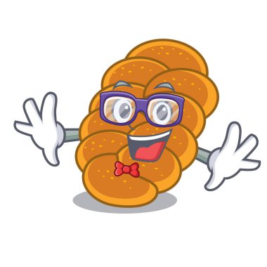 Geek challah karakter karikatür tarzı