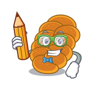 Öğrenci challah karakter karikatür tarzı