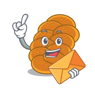 Zarf challah karakter karikatür tarzı ile