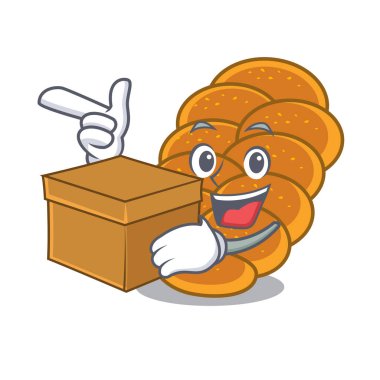 Kutusu challah karakter karikatür tarzı ile