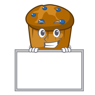 Yönetim Kurulu mufin yaban mersini karakter karikatür ile sırıtarak