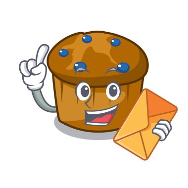 Zarf mufin yaban mersini karakter karikatür ile