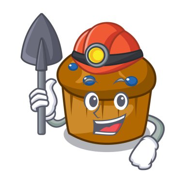 Madenci mufin yaban mersini maskot çizgi film