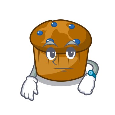 Mufin yaban mersini maskot karikatür bekliyor