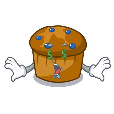 Para göz mufin yaban mersini maskot çizgi film