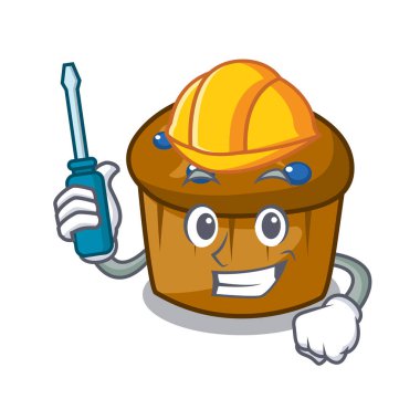 Otomotiv mufin yaban mersini maskot çizgi film