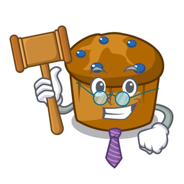 Yargıç mufin yaban mersini maskot çizgi film