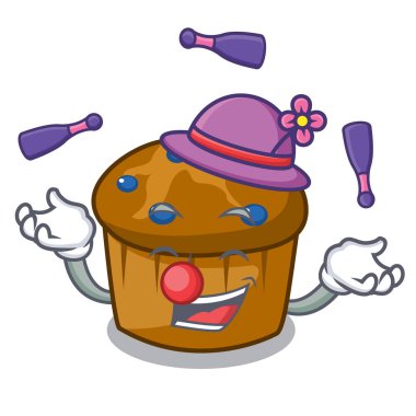 Hokkabazlık mufin yaban mersini maskot çizgi film