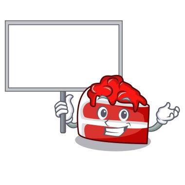 Yönetim Kurulu kırmızı kadife karakter karikatür vektör çizim getirmek