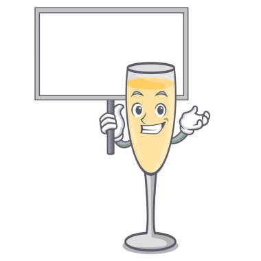 Kurulu şampanya karakter karikatür tarzı getirmek