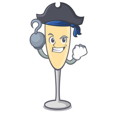 Korsan şampanya karakter karikatür tarzı